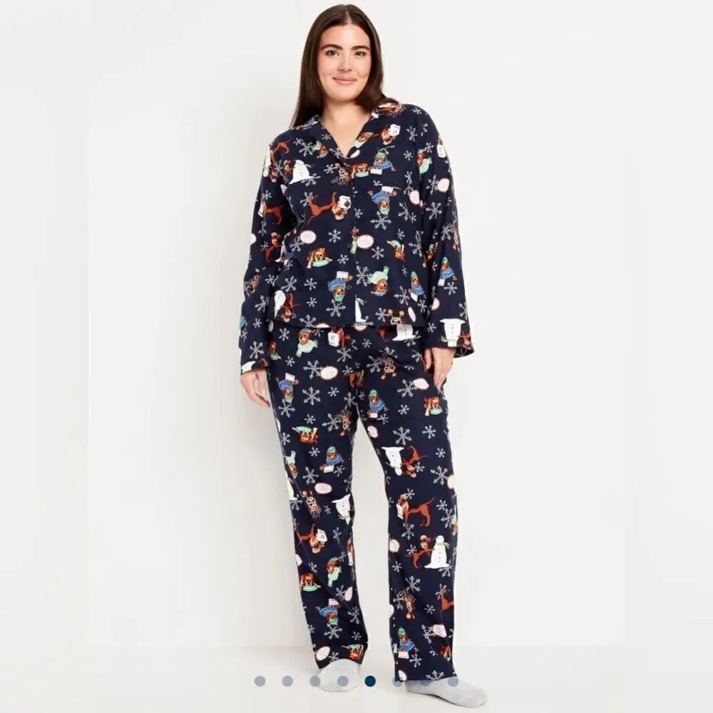 Old Navy Flannel holiday Pajama Set for Women Sz 2X